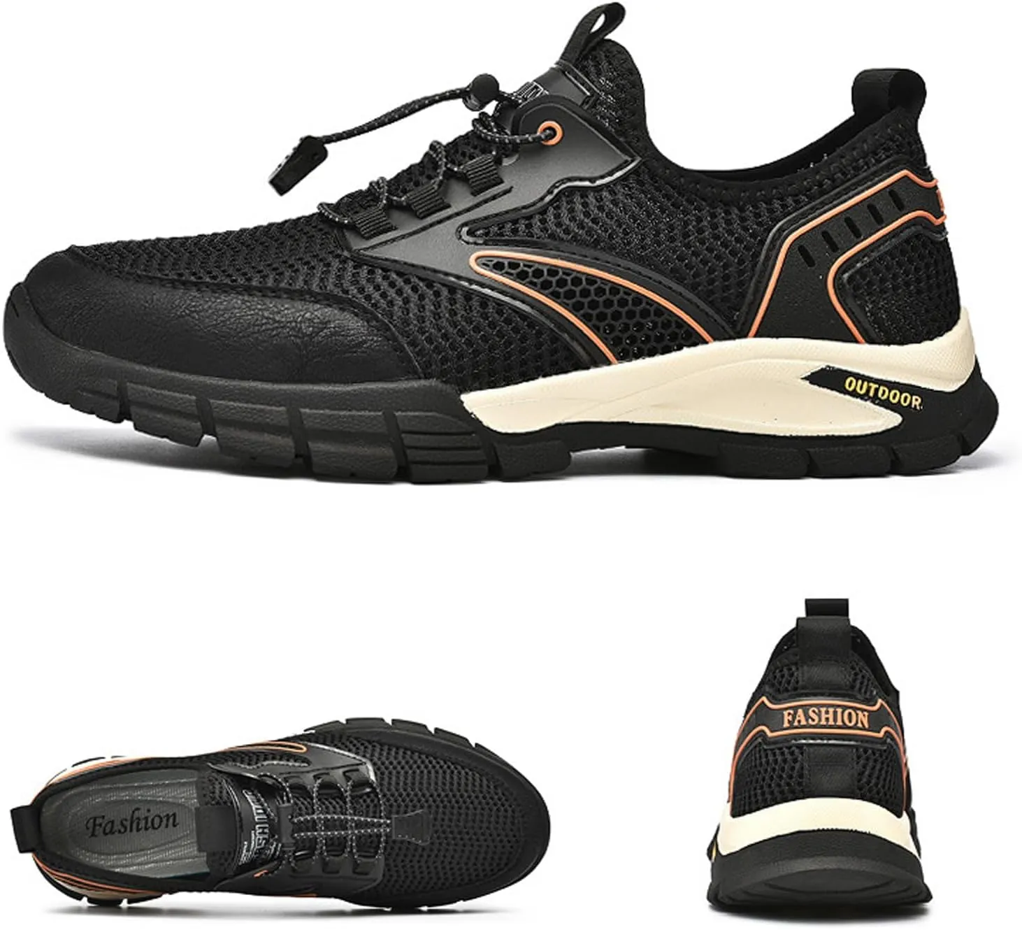 Aceptolcom Men Outdoor Quick Dry Water Hiking Shoes,Breathable Lightweight Arch Support Training Walking Shoes Trekking Shoes Trail Shoes