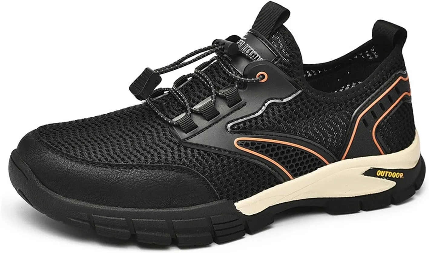 Aceptolcom Men Outdoor Quick Dry Water Hiking Shoes,Breathable Lightweight Arch Support Training Walking Shoes Trekking Shoes Trail Shoes