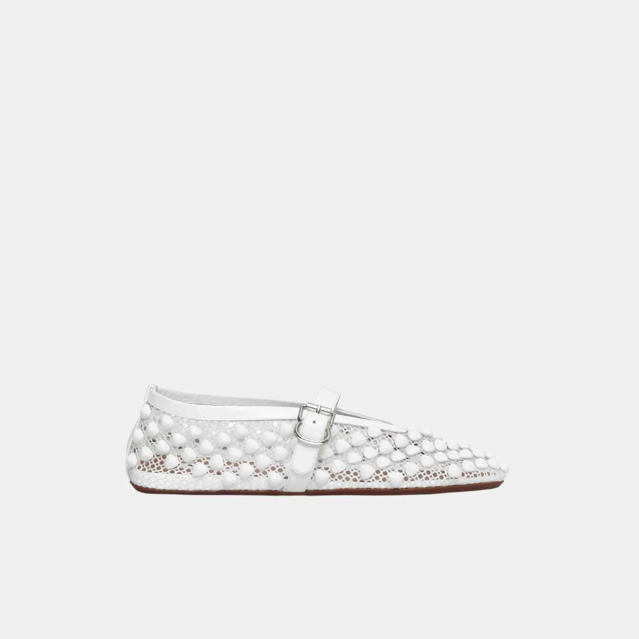 Alaia Ballet flats With Studs On Fishnet