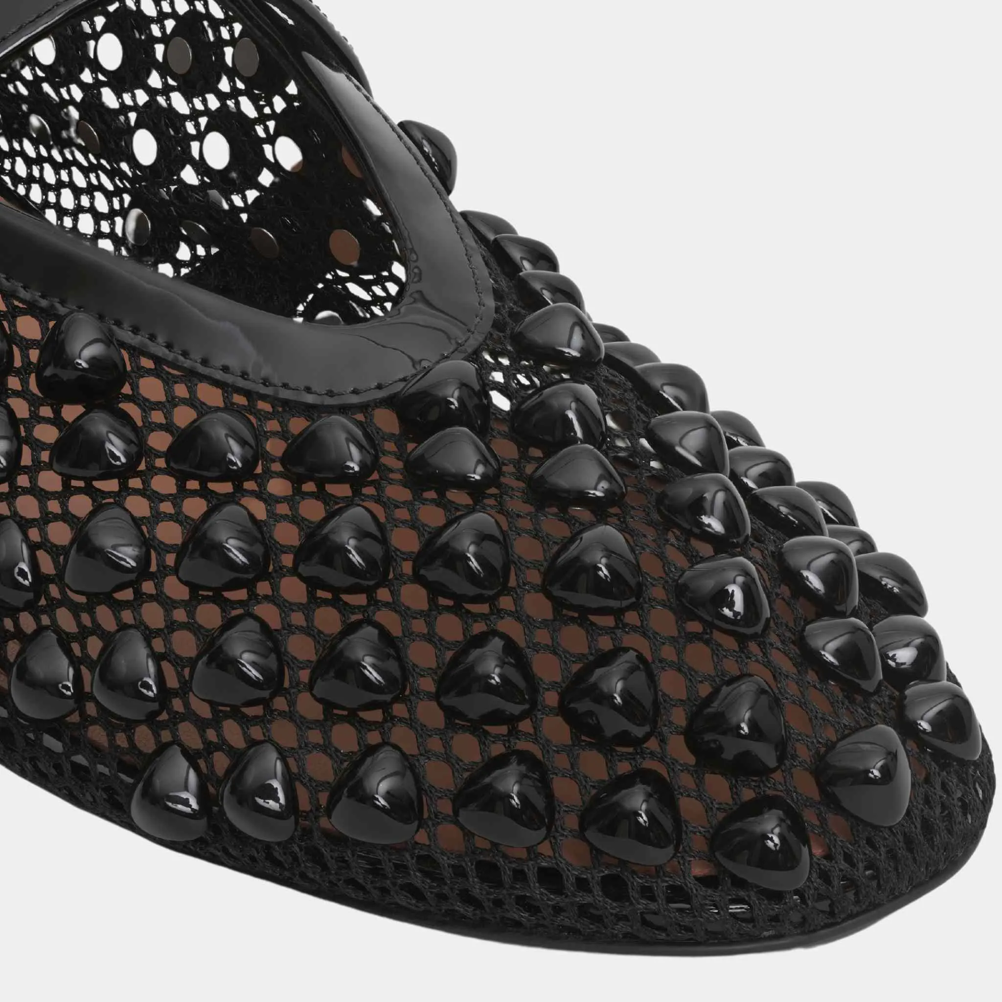Alaia Ballet flats With Studs On Fishnet