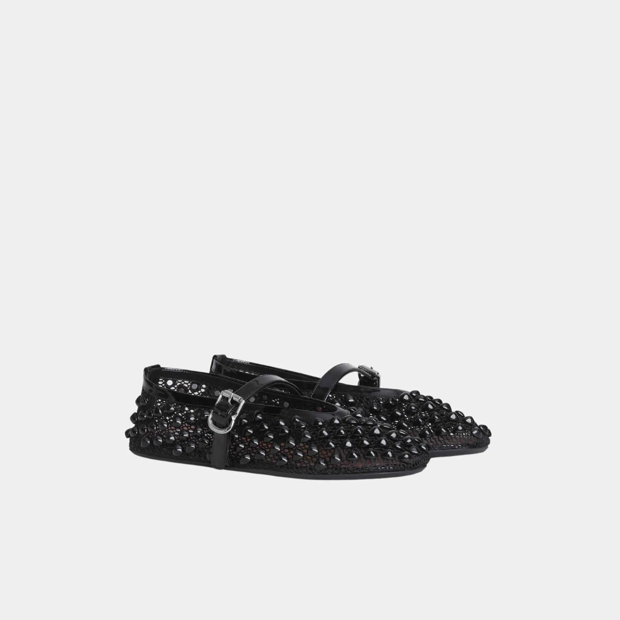 Alaia Ballet flats With Studs On Fishnet
