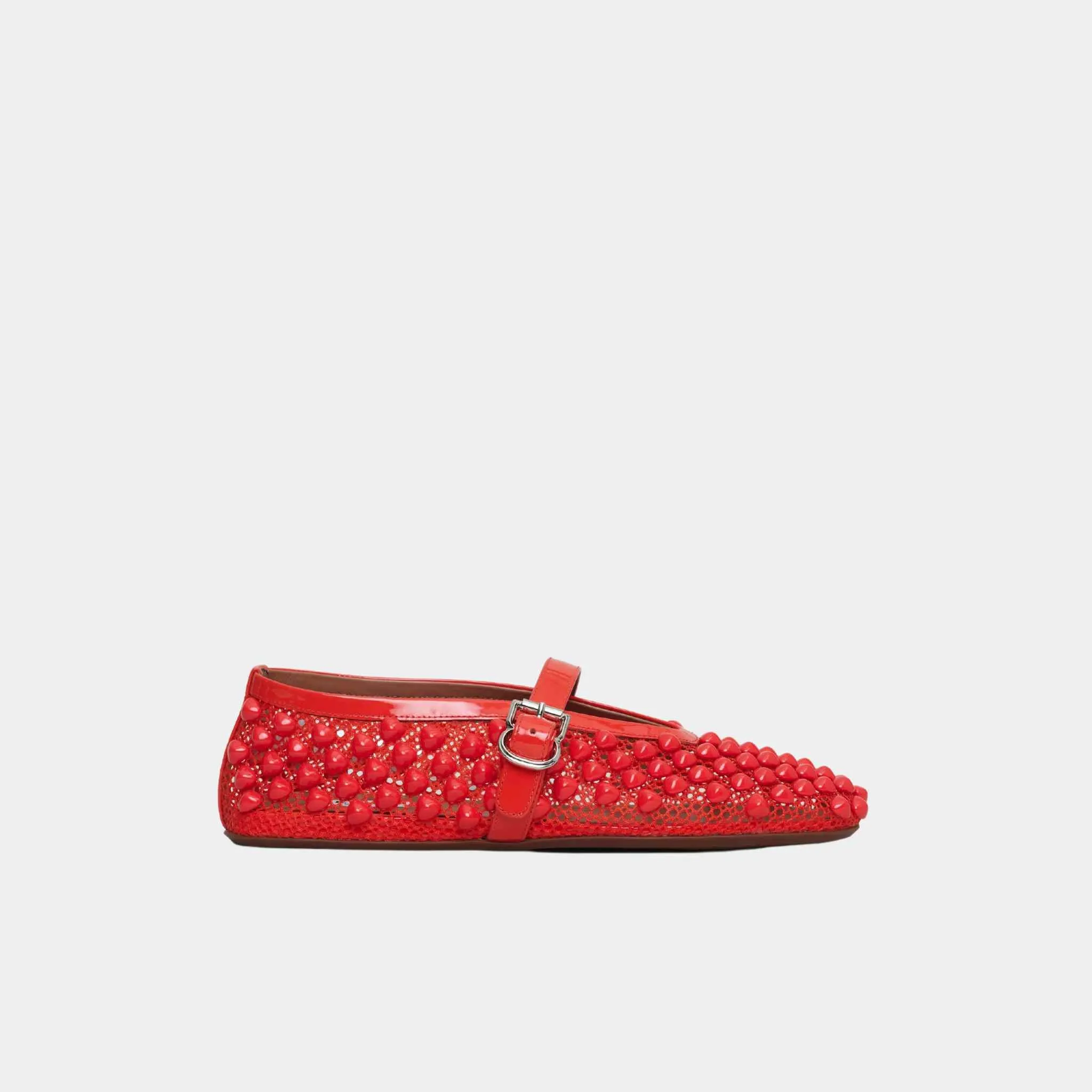 Alaia Ballet flats With Studs On Fishnet