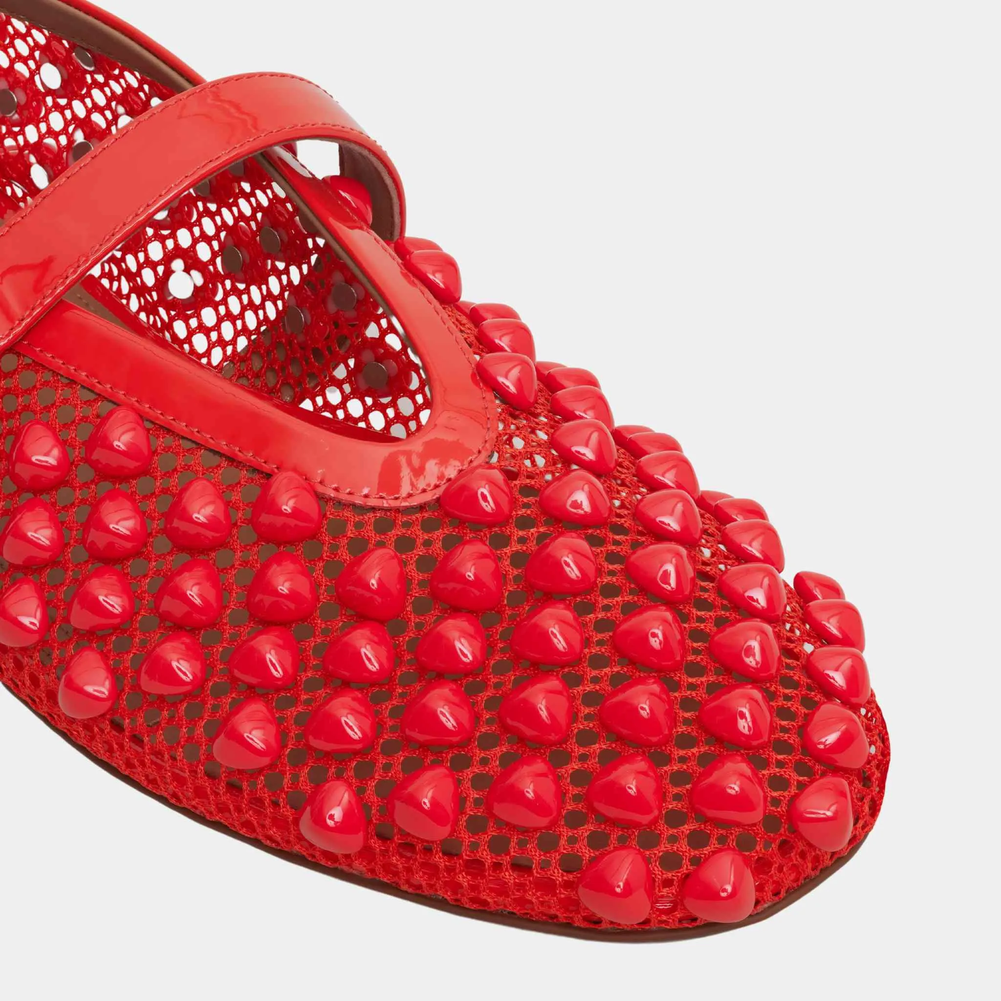 Alaia Ballet flats With Studs On Fishnet