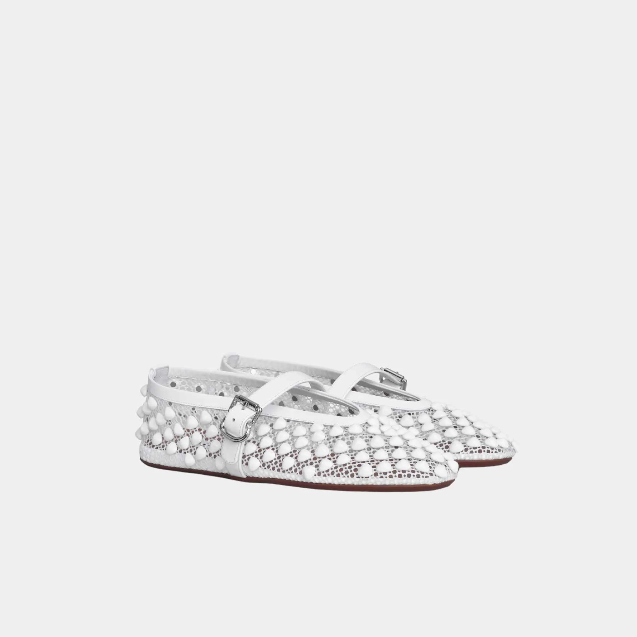 Alaia Ballet flats With Studs On Fishnet
