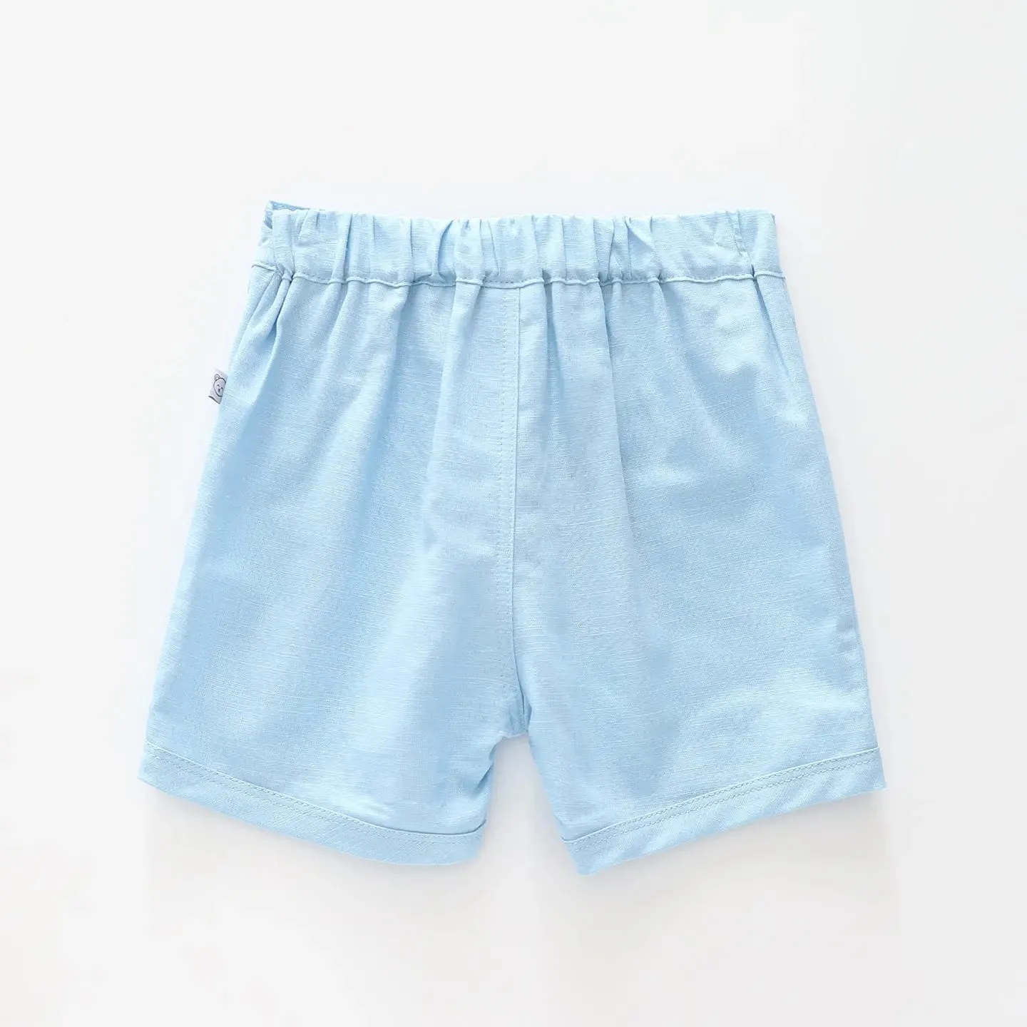 Baby Boys Blue Linen Shorts