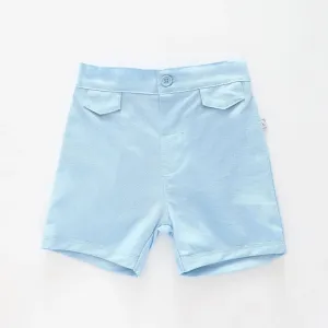 Baby Boys Blue Linen Shorts