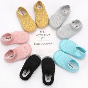 Baby Solid Comfy Kintted Sock Flats Shoes