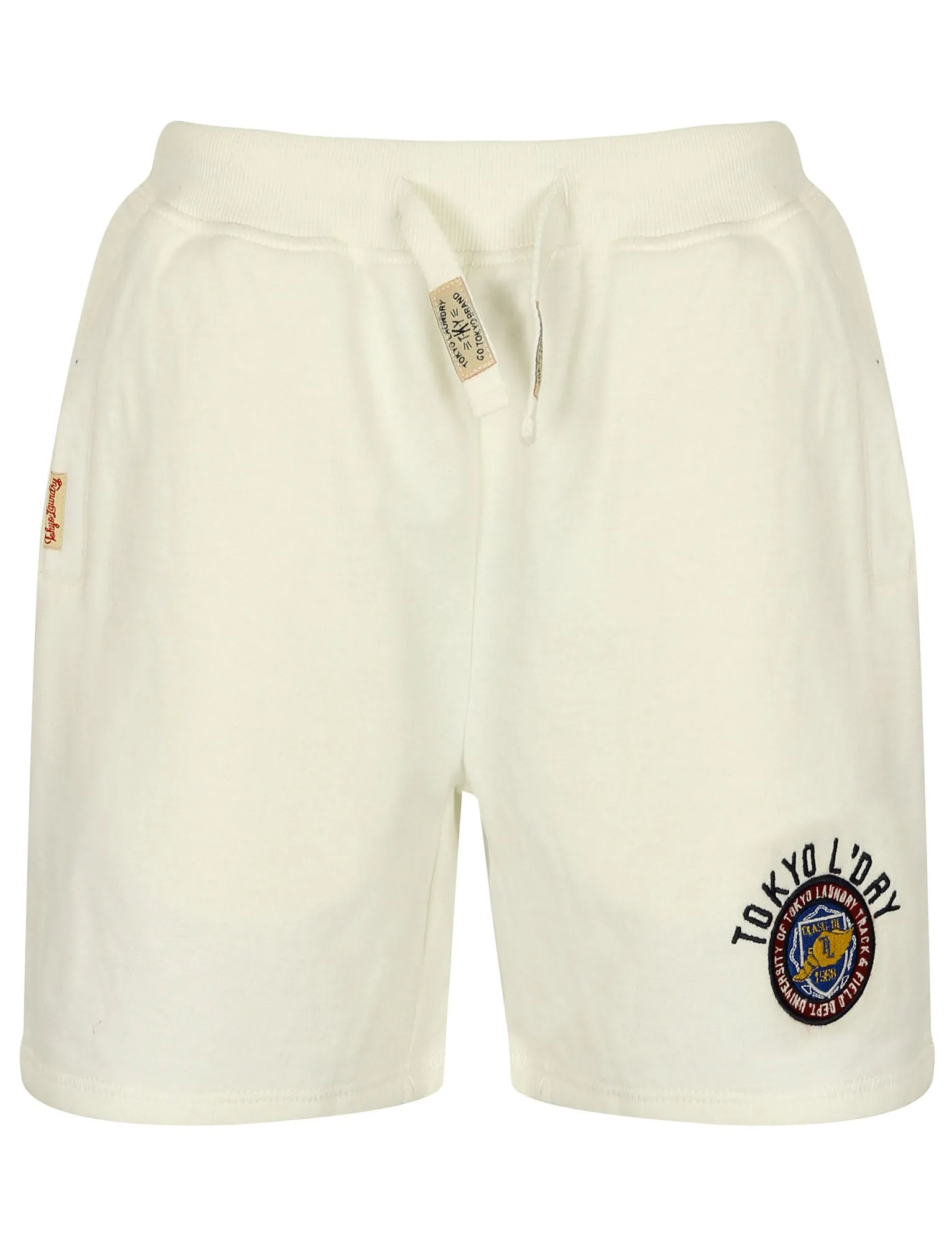 Boys K-Scappoose Cove Jogger Shorts in Egg Shell - Tokyo Laundry Kids