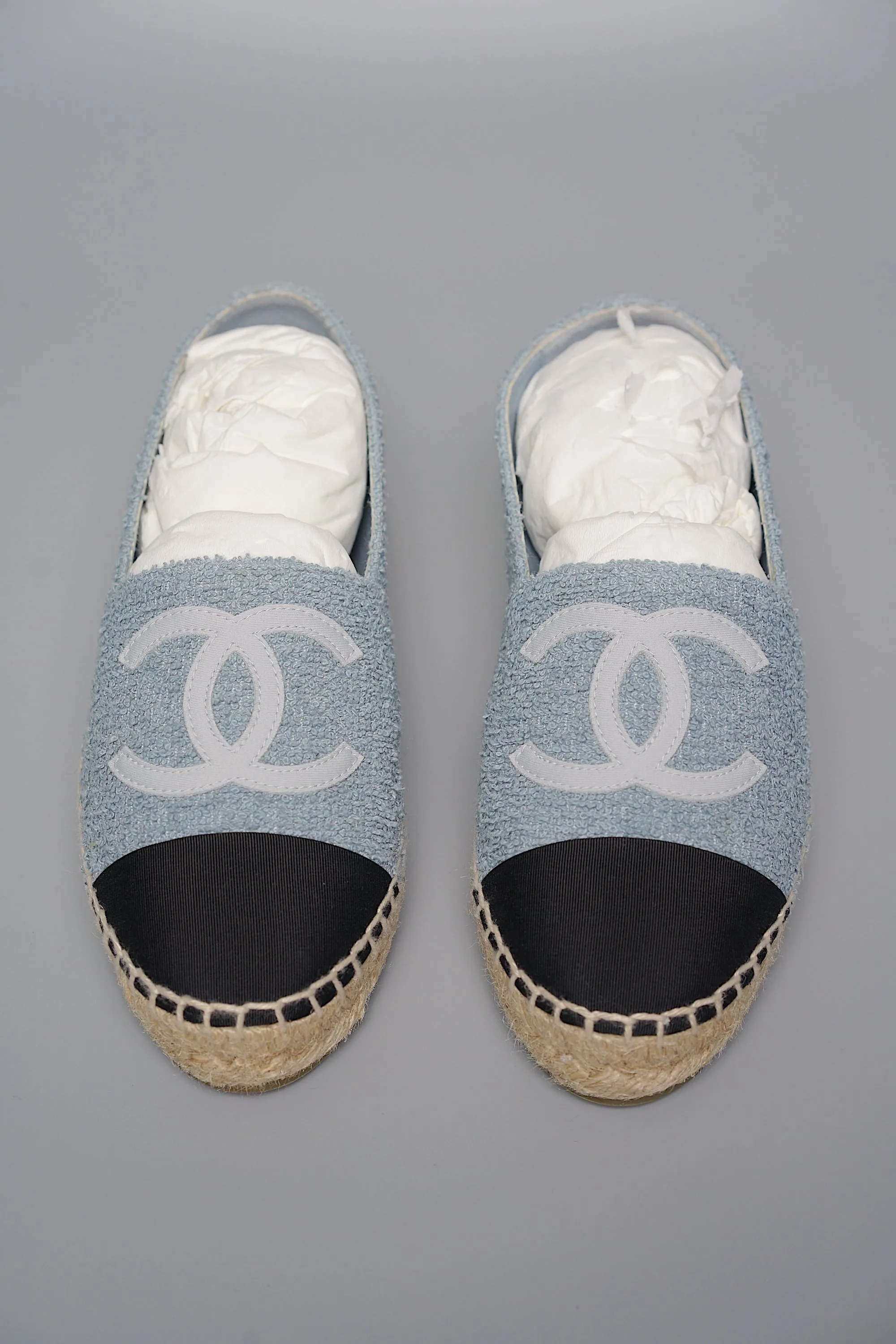 Chanel Terry Cloth CC Espadrilles in 35 (Brand New)