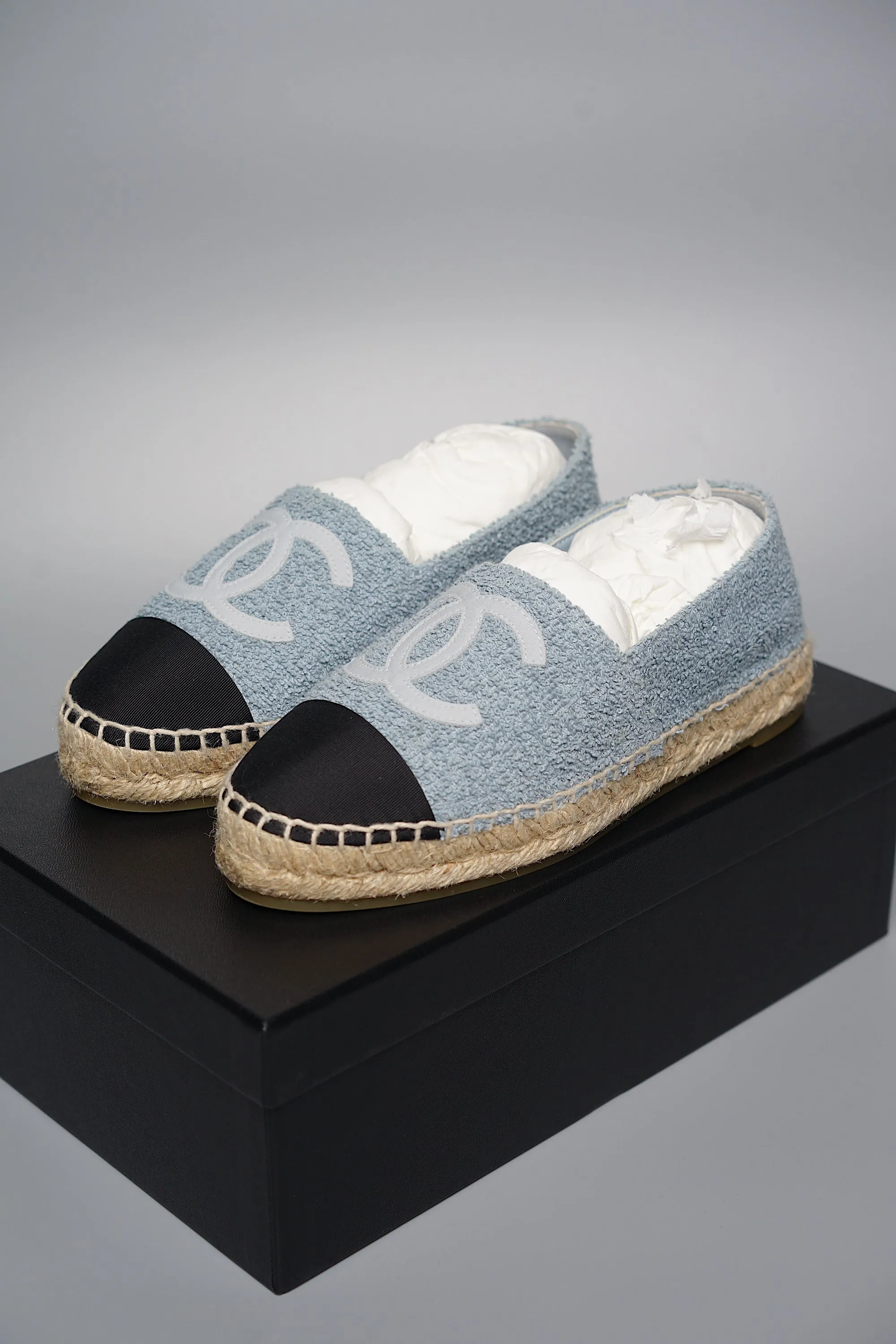 Chanel Terry Cloth CC Espadrilles in 35 (Brand New)