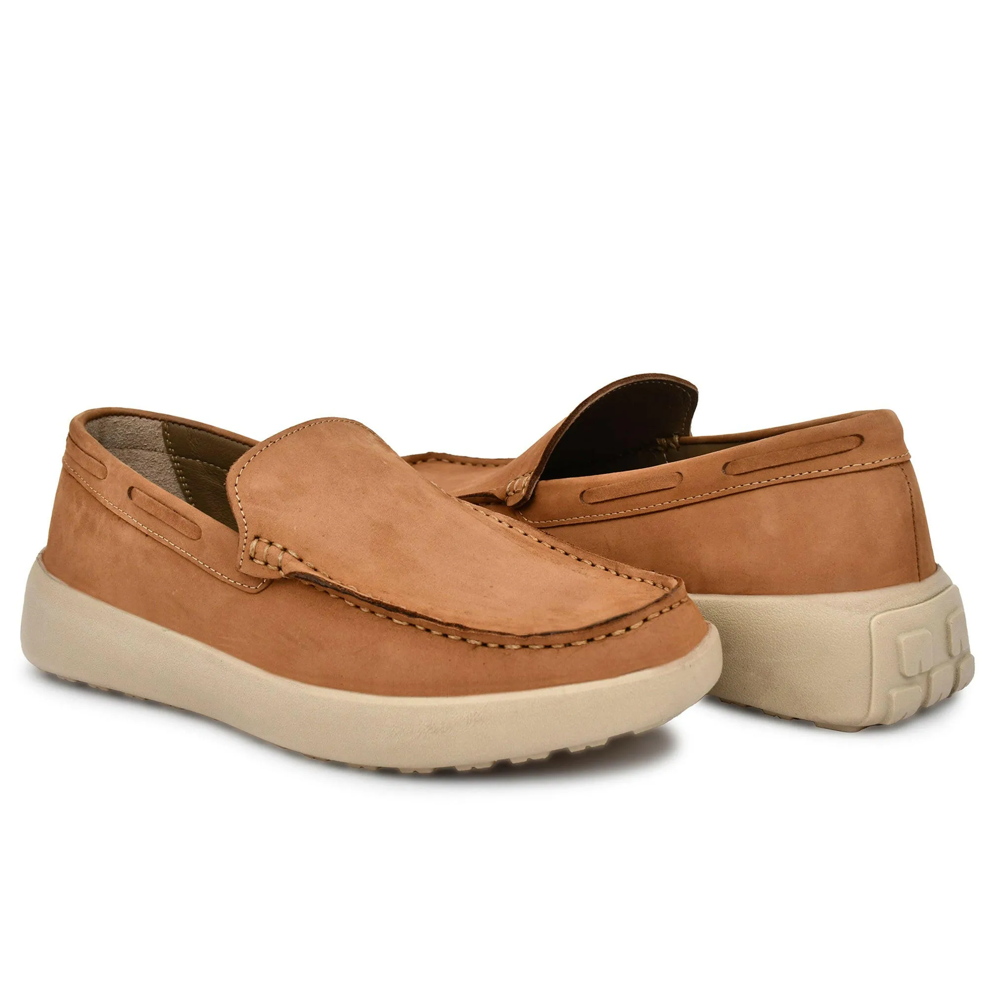 Country Maddox Olive NU-buk Leather Slip-Ons
