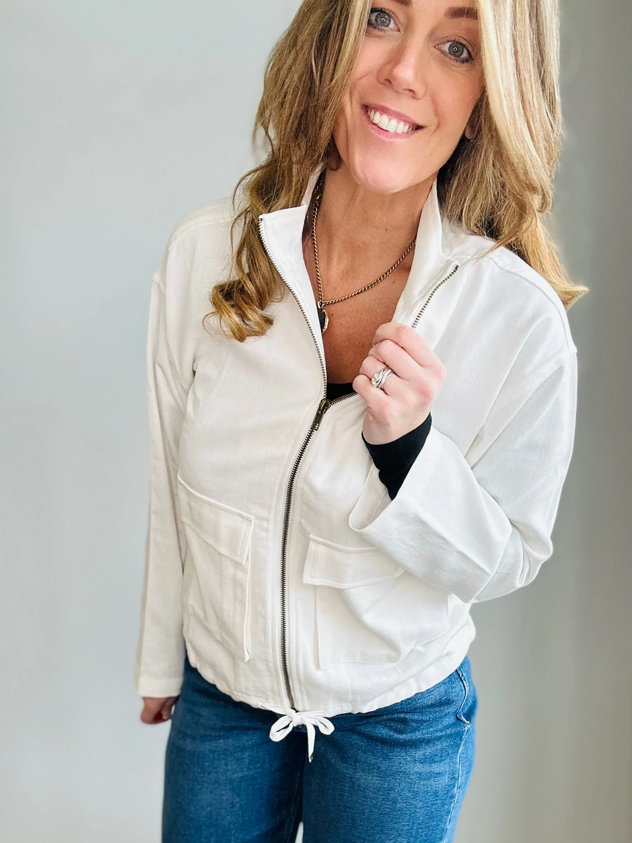 Cropped White Jacket