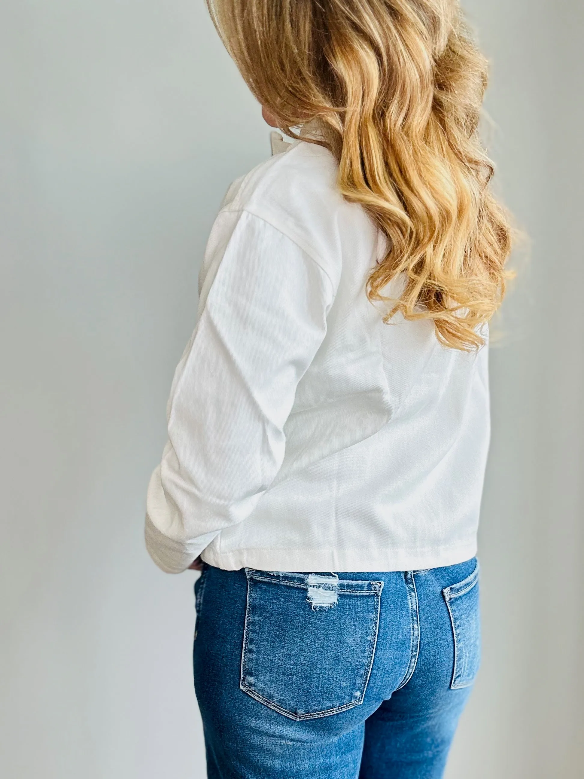 Cropped White Jacket