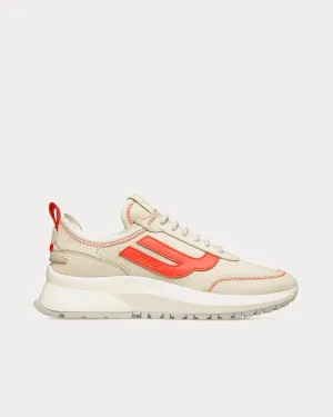Darys Leather Dusty White / Orange Low Top Sneakers