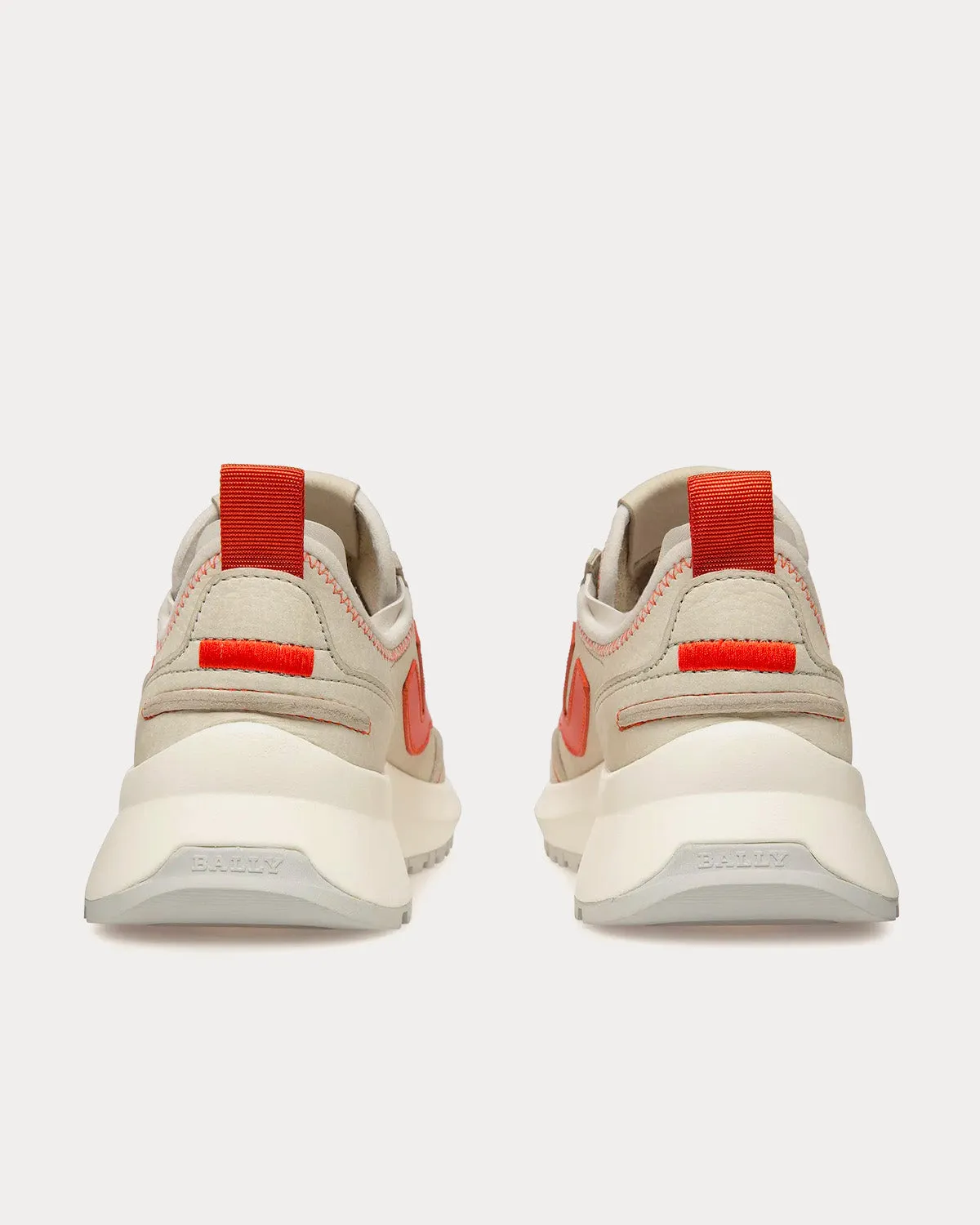 Darys Leather Dusty White / Orange Low Top Sneakers
