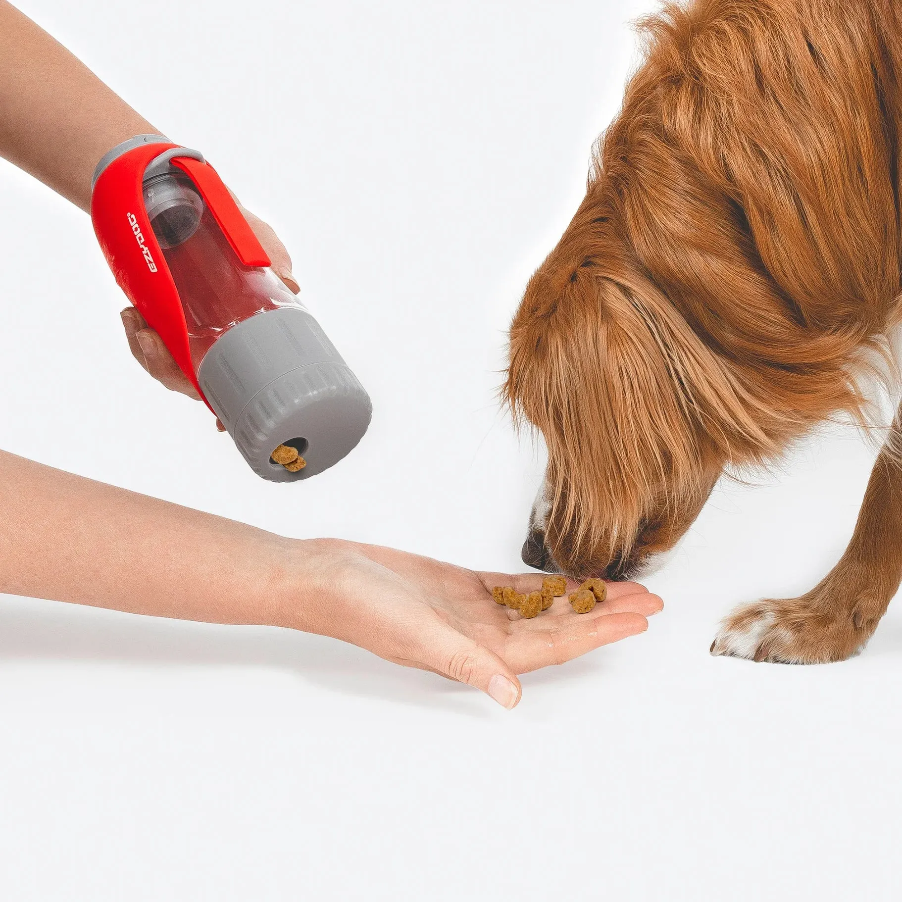 EzyDog Leaf Water Bottle Pro with Food Storage 350mL {)_(}