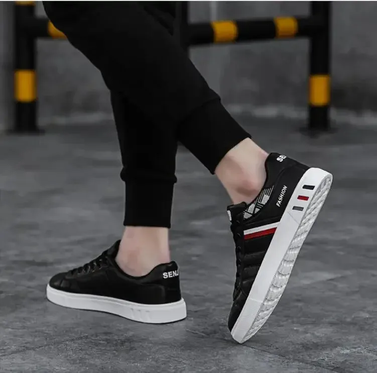 Fashion Sneakers Men Vulcanize Shoes Chunky Flat Comfortable Spring Autumn Platform Mens Shoes Sports Casual  White Shoes