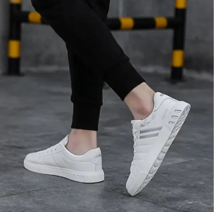 Fashion Sneakers Men Vulcanize Shoes Chunky Flat Comfortable Spring Autumn Platform Mens Shoes Sports Casual  White Shoes