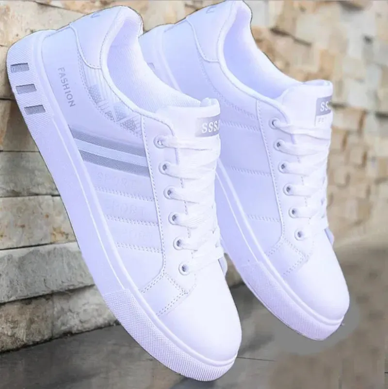 Fashion Sneakers Men Vulcanize Shoes Chunky Flat Comfortable Spring Autumn Platform Mens Shoes Sports Casual  White Shoes