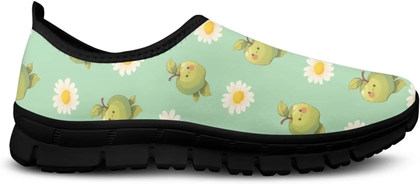 Fashion Walking Shoes for Woman Girls Comfortable Slip On Casual Shoe Light Soft Running Sneakers for Climbing Size 5.5-11.5 Black Sole