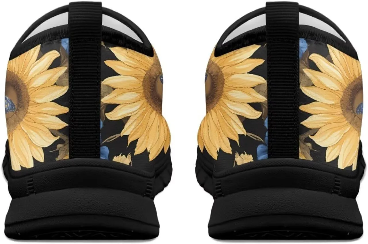 Fashion Walking Shoes for Woman Girls Comfortable Slip On Casual Shoe Light Soft Running Sneakers for Climbing Size 5.5-11.5 Black Sole