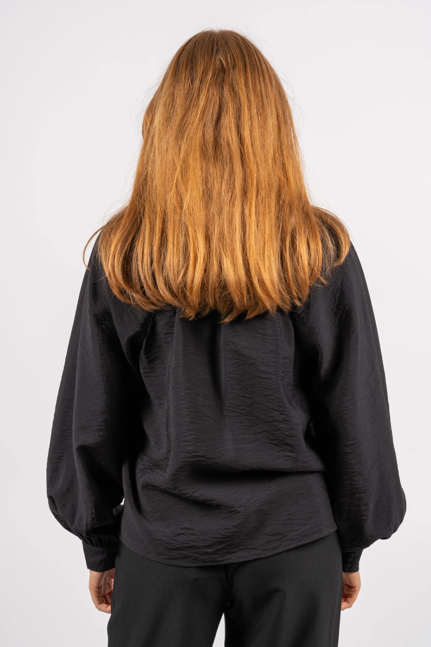 Faura Ls Buttoned Top - Black
