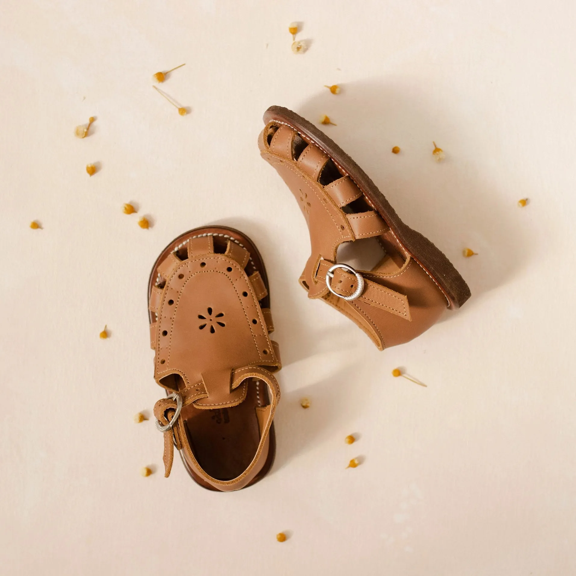 Flora Leather Sandals