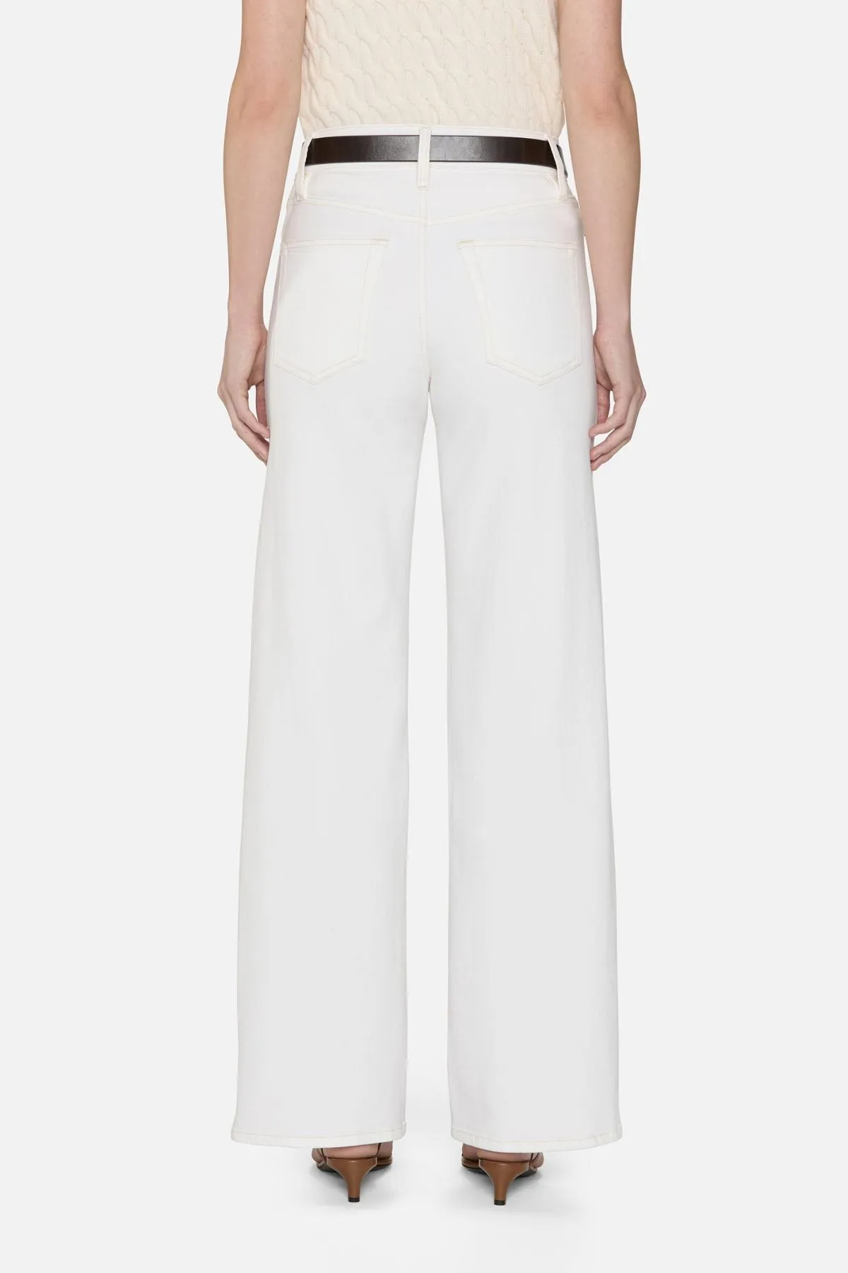 Frame Denim Le Slim Palazzo - White