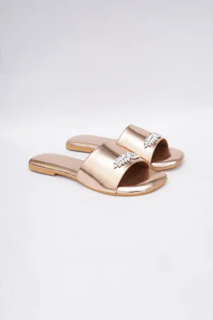 Gold Embroidered Flats
