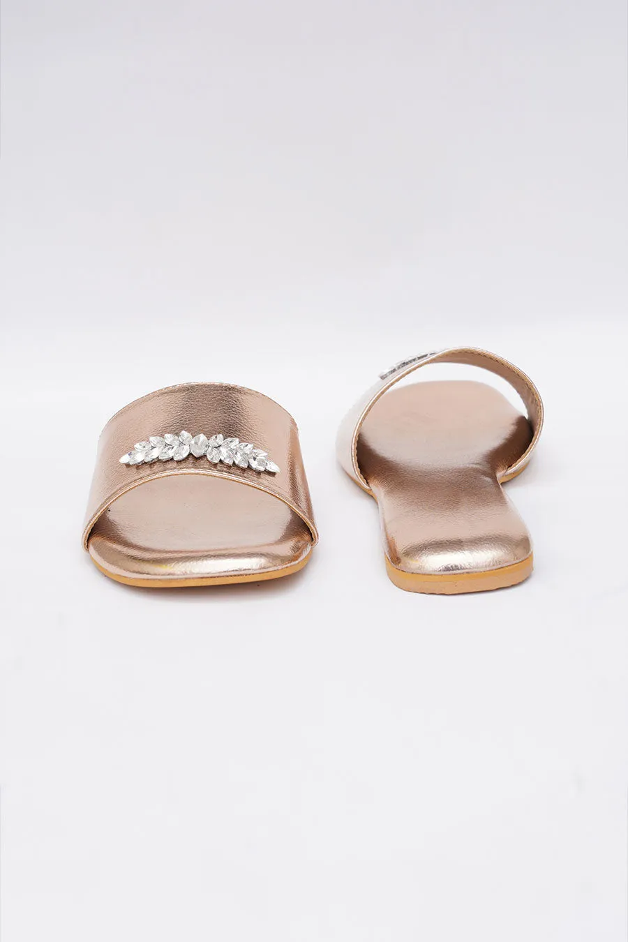 Gold Embroidered Flats