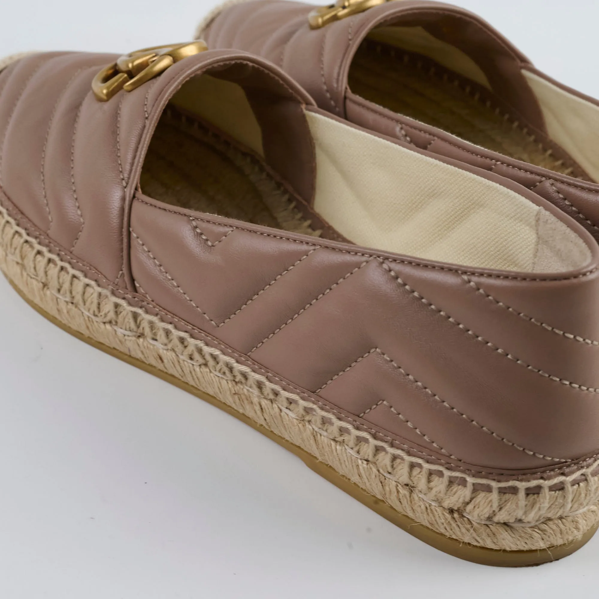 Gucci Marmont Espadrilles Dusty Pink Size 40