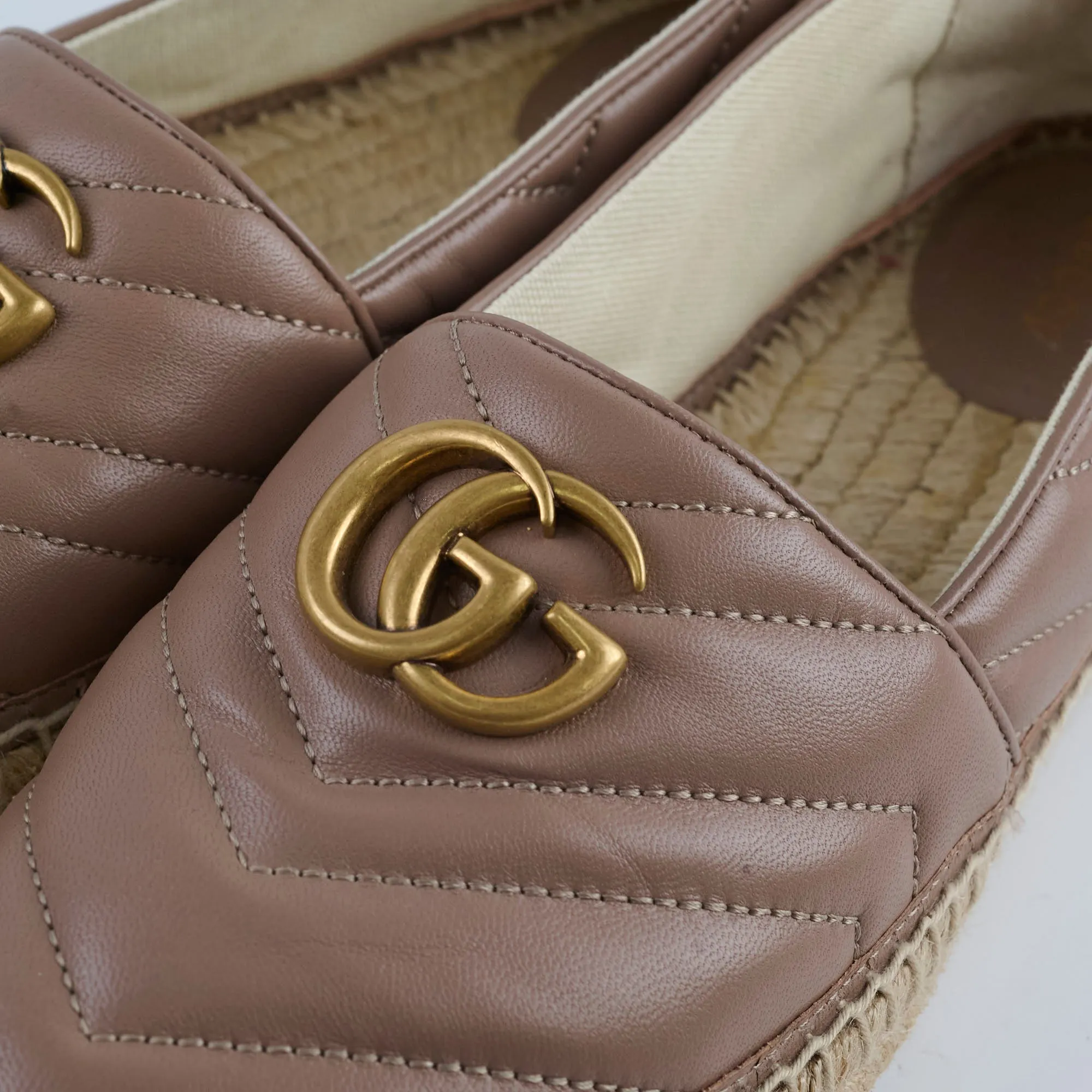 Gucci Marmont Espadrilles Dusty Pink Size 40