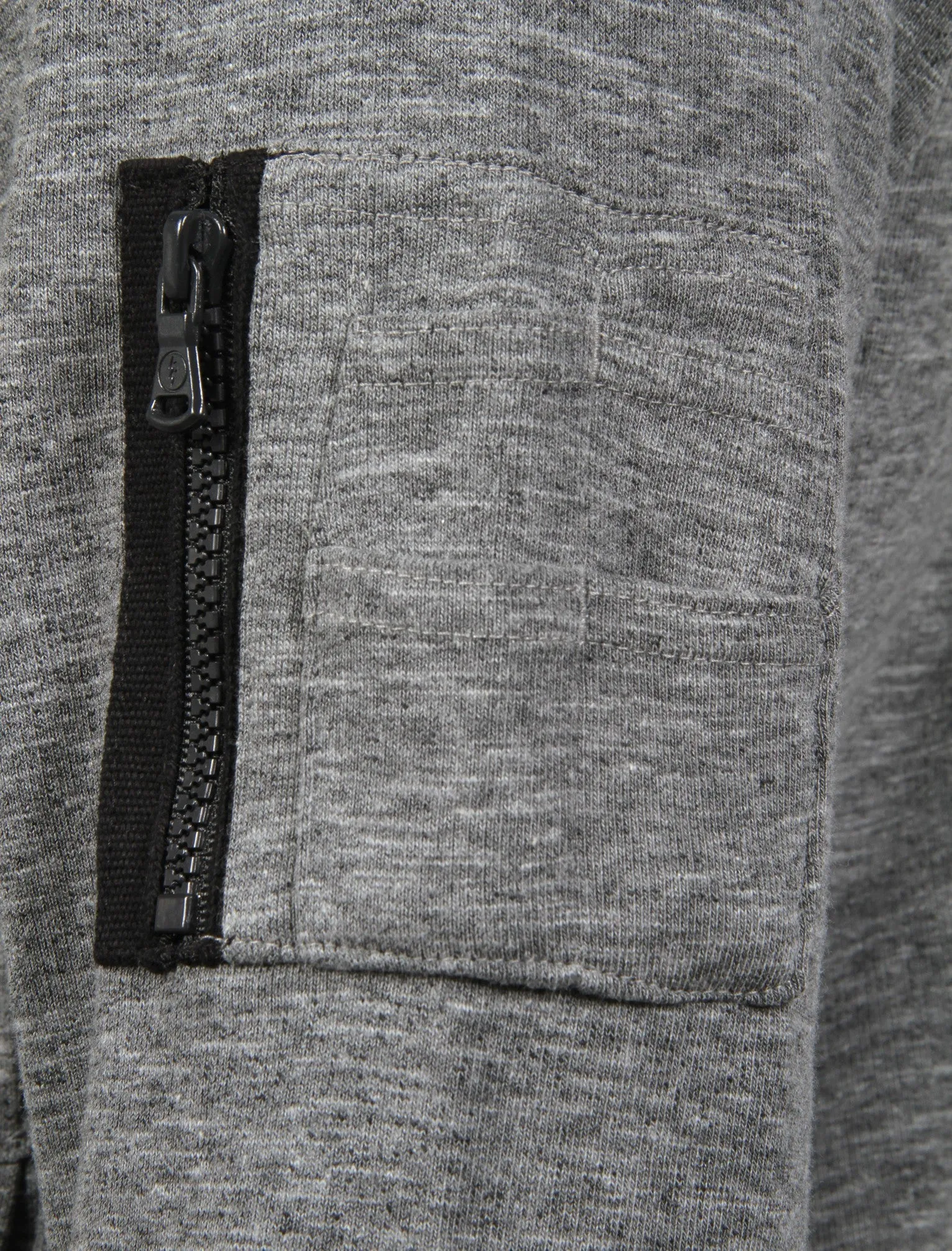 Hedron Space Dye Zip Up Baseball Sweat in Mid Grey - Dissident