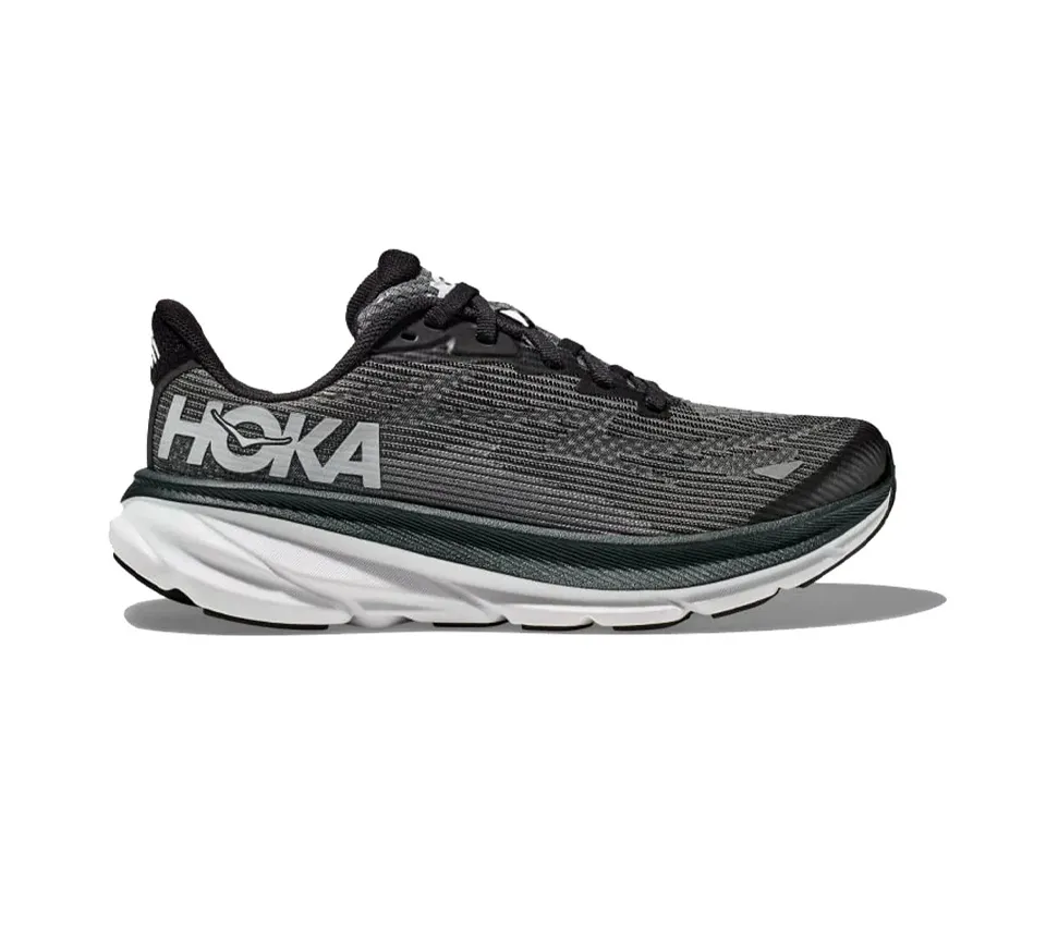 Hoka Clifton 9 Youth Trainers Black UK 3-6