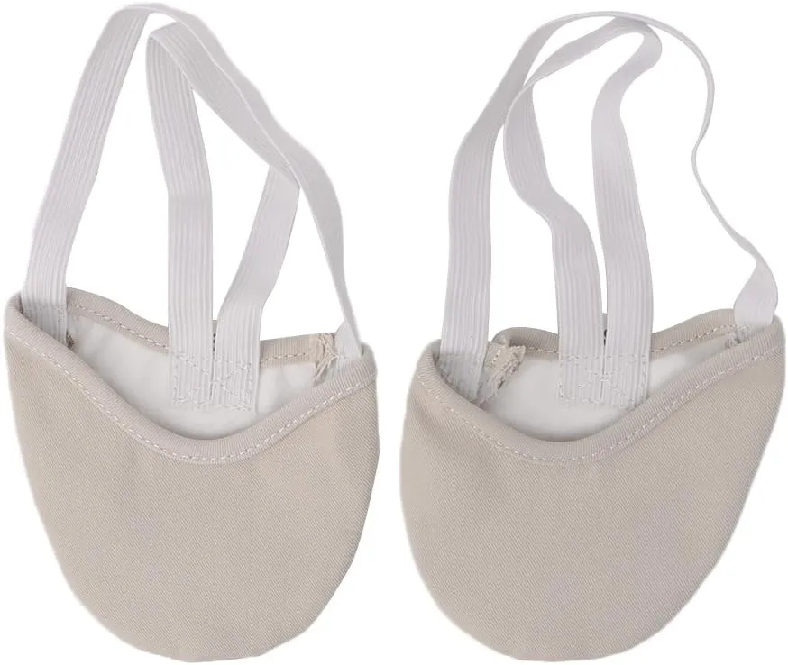 KOFUN Pair Dancing Shoes, Half Fauleather Sole Ballet Pointe Dance Shoes Rhythmic Gymnastics Slippers S Beige