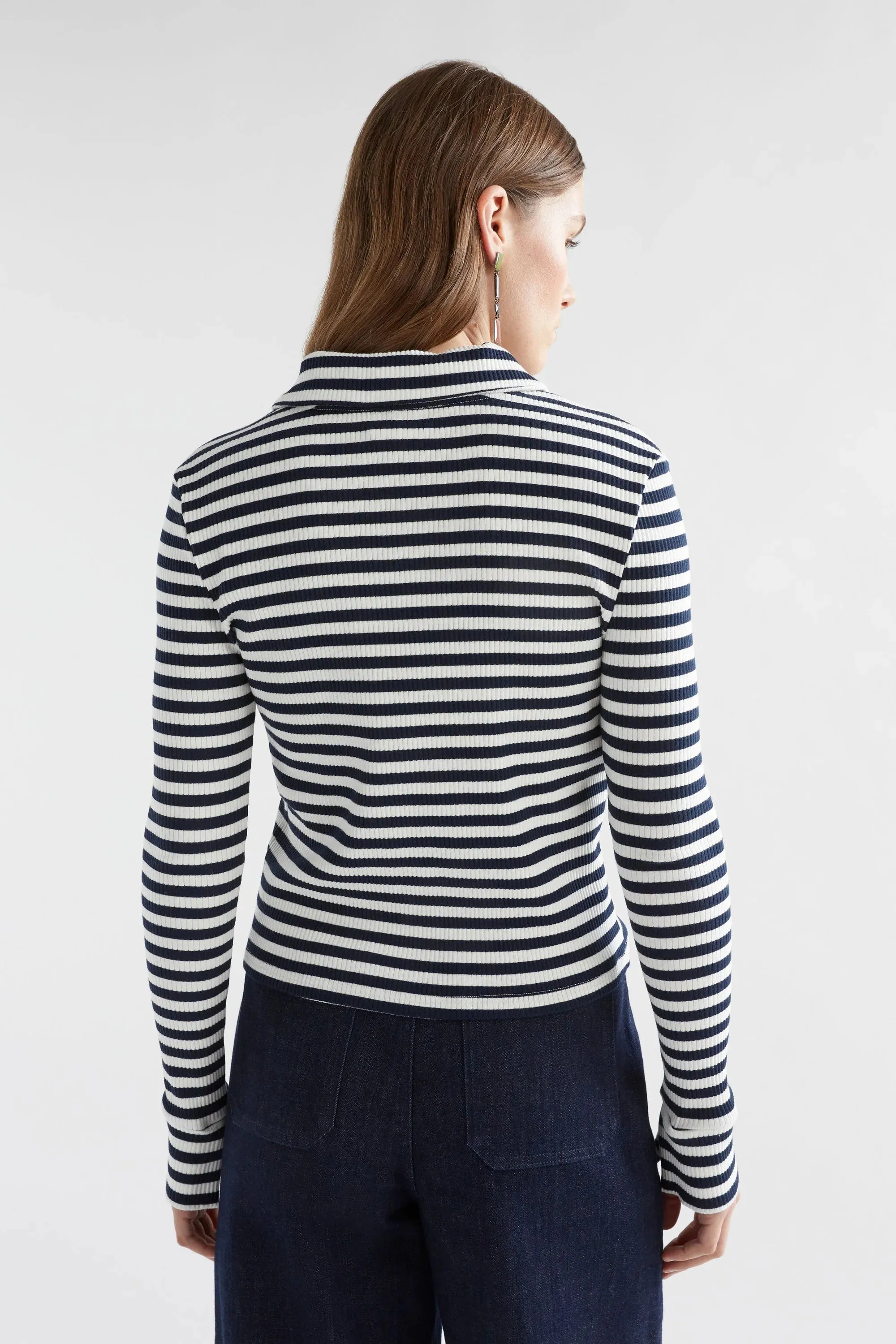 Kullan Ribbed Shirt / White Ink Striped