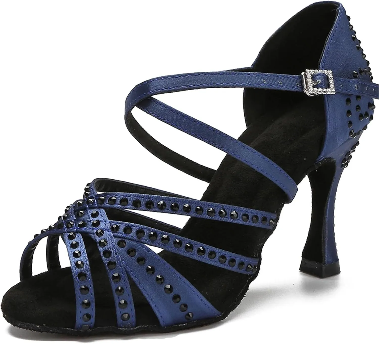 Ladies Samba Training Sandals - Ballroom Tango/Rumba Party Heels (8.5CM/3.35")