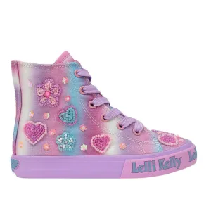 LELLI KELLY Purple PENELOPE MID SCARPA HIGH TOPS
