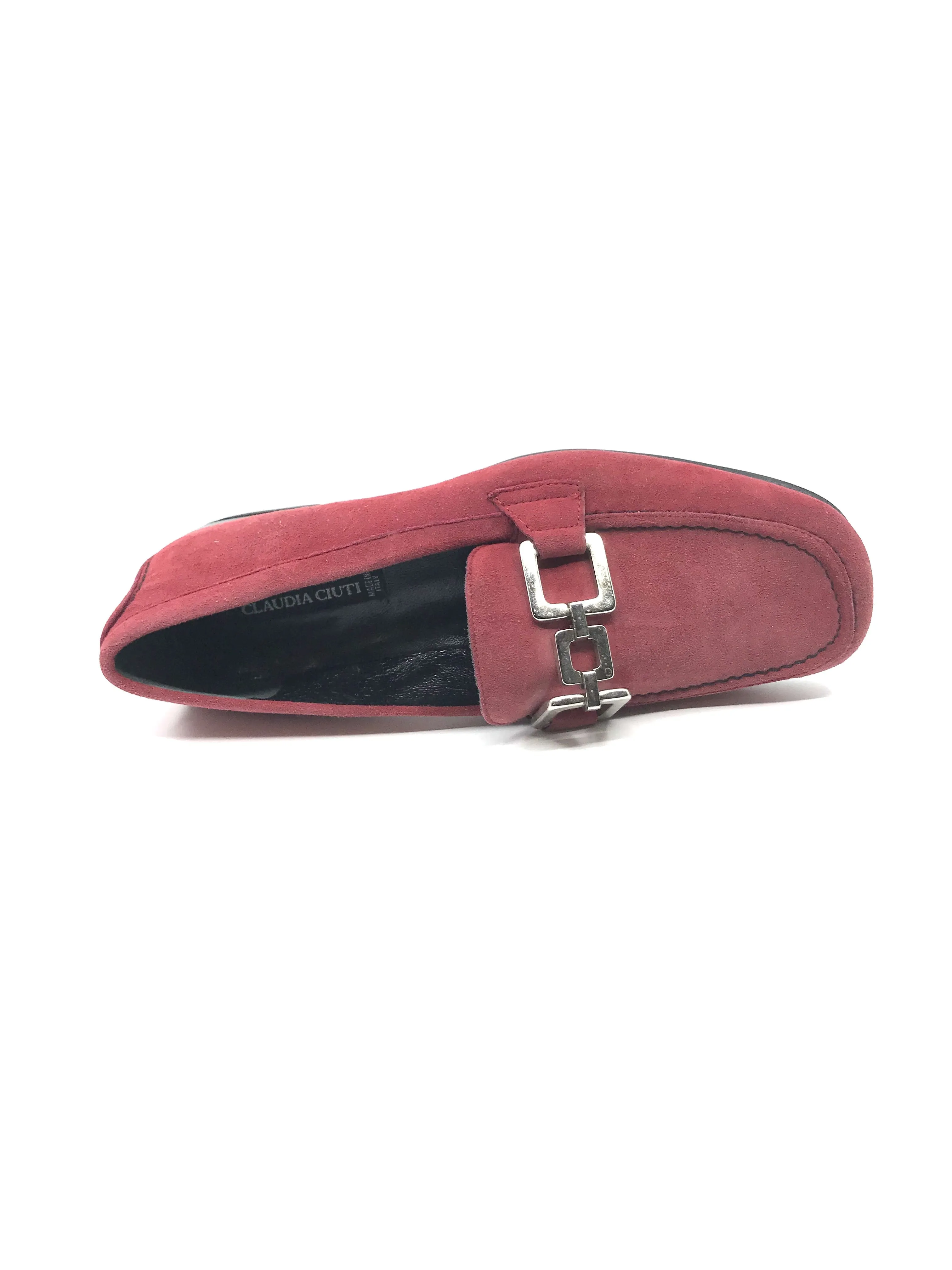 Maxy Red Suede Claudia Ciuti Loafers