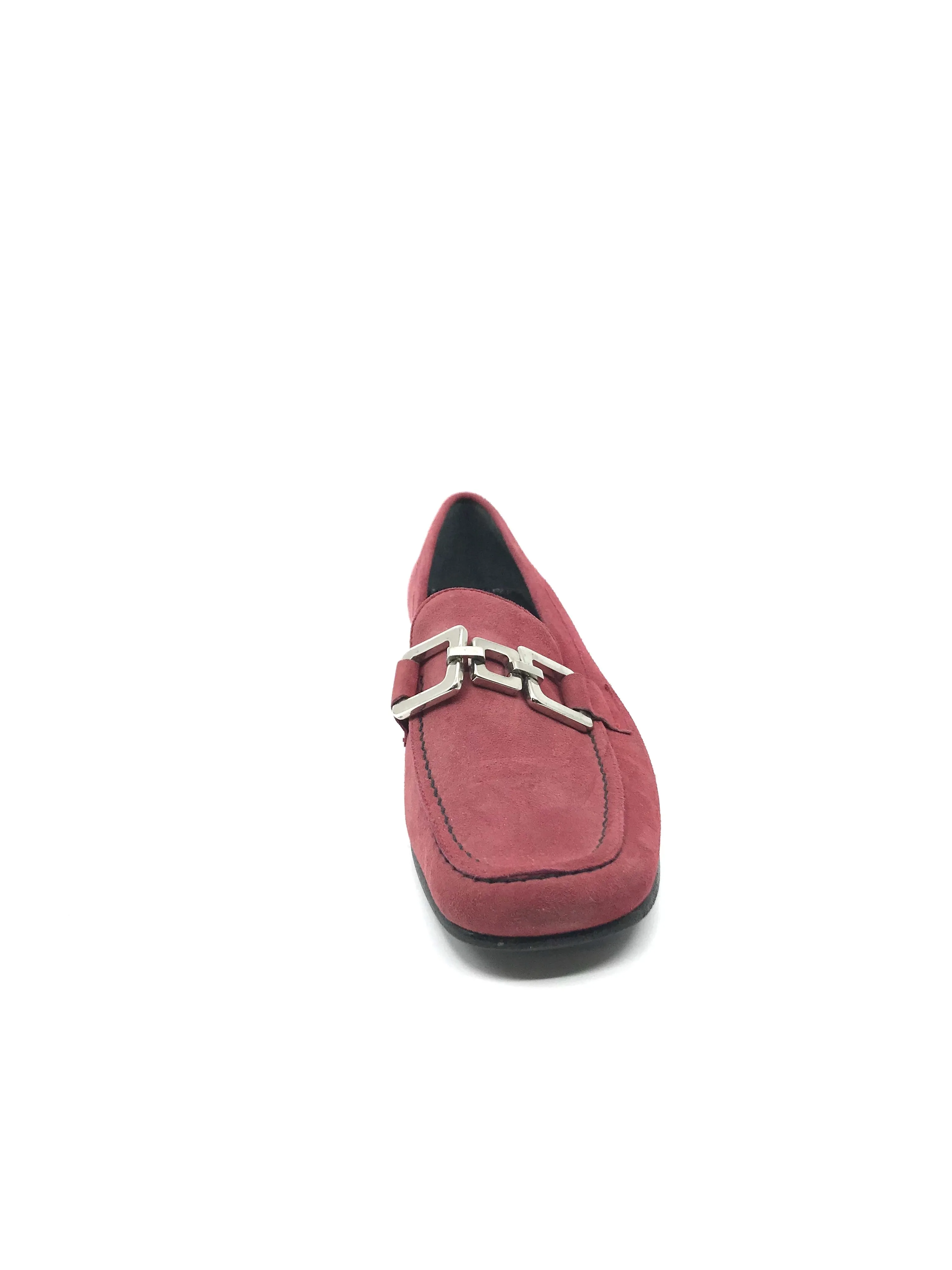 Maxy Red Suede Claudia Ciuti Loafers