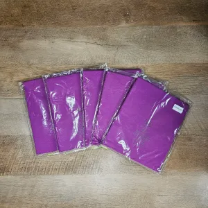 Midsize Pre-flat 2 layer  cotton Spandex - lot of 5 purple/green