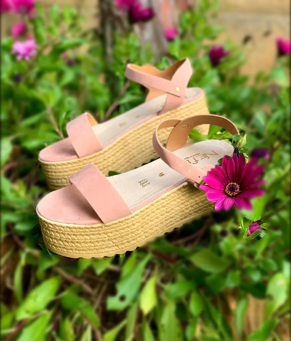 Nefeli Nessa Flamingo Pink Flatforms