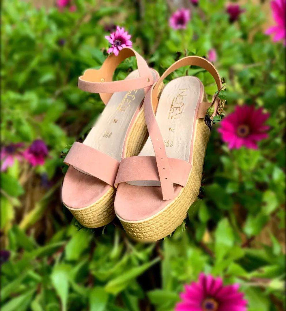 Nefeli Nessa Flamingo Pink Flatforms