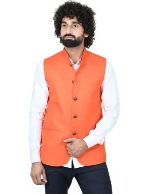 Orange Solid Modi Jacket