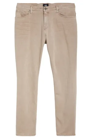 Paige Taupe Garment Wash Slim Straight Stretch Denim Jeans