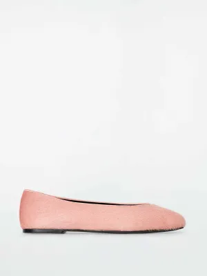 Pony hair ballet flats