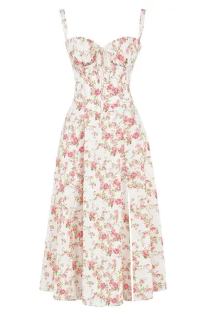Printed Bustier Dress: Sustainable & Elegant