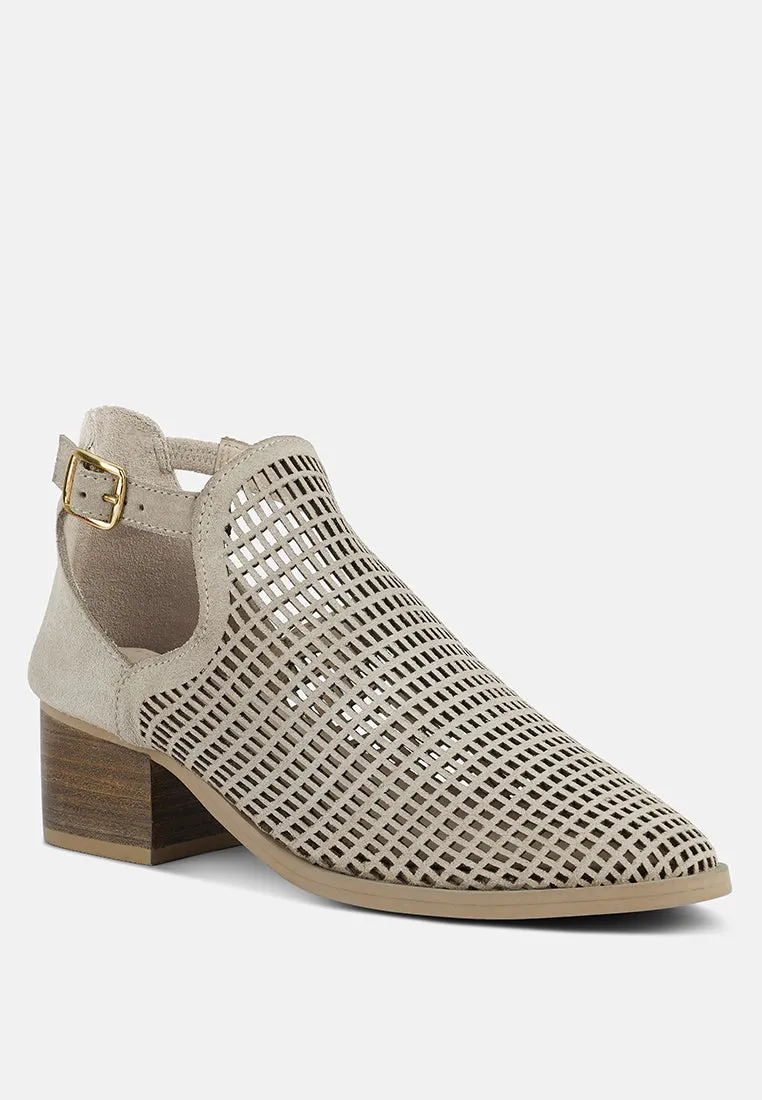 Rosalyn Block Heeled Cut-Out Sandal