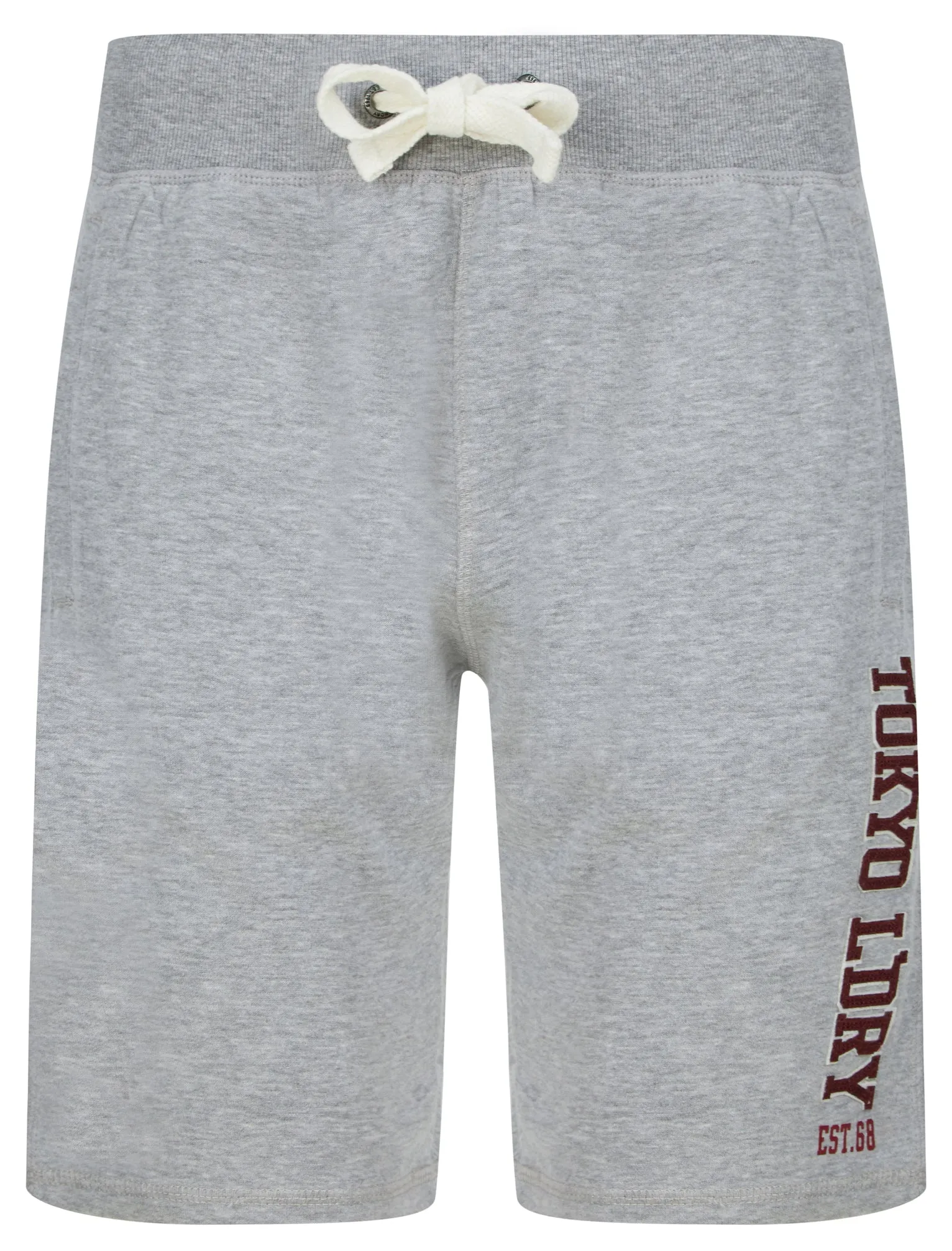 Sports Dept Applique Jogger Shorts in Light Grey Marl - Tokyo Laundry
