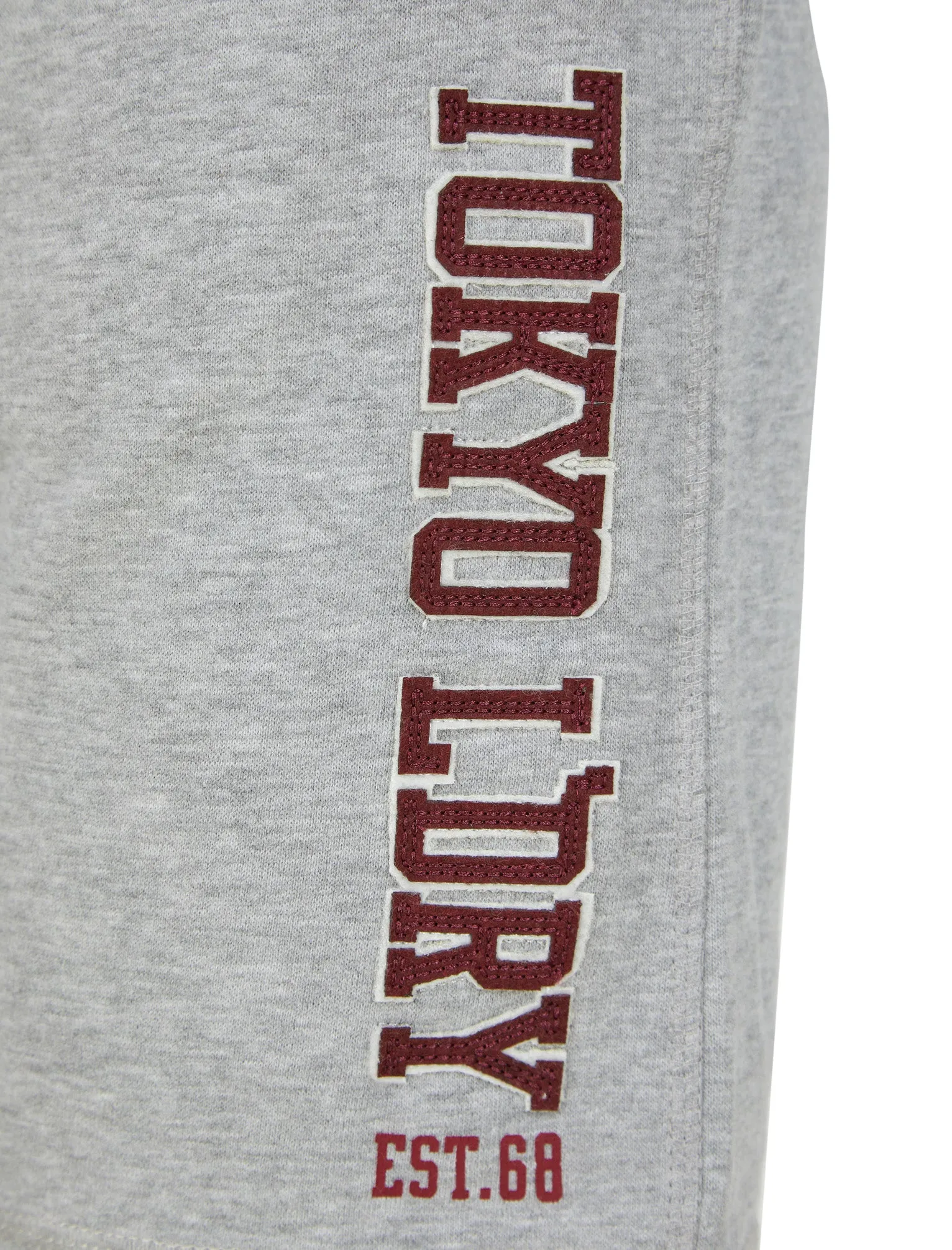 Sports Dept Applique Jogger Shorts in Light Grey Marl - Tokyo Laundry